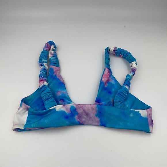 New! Ayra Swim CENTER KNOT BIKINI TOP WITH SCRUNCHED STRAPS 12977 - Picture 4 of 6